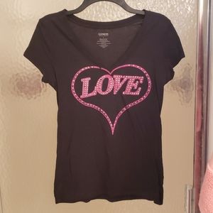 Express Black Graphic Tee, Size Small